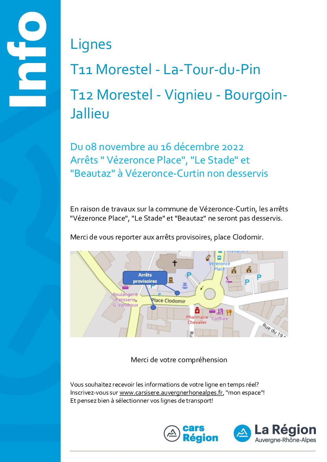 Déviation T11 à Vézéronce-Curtin